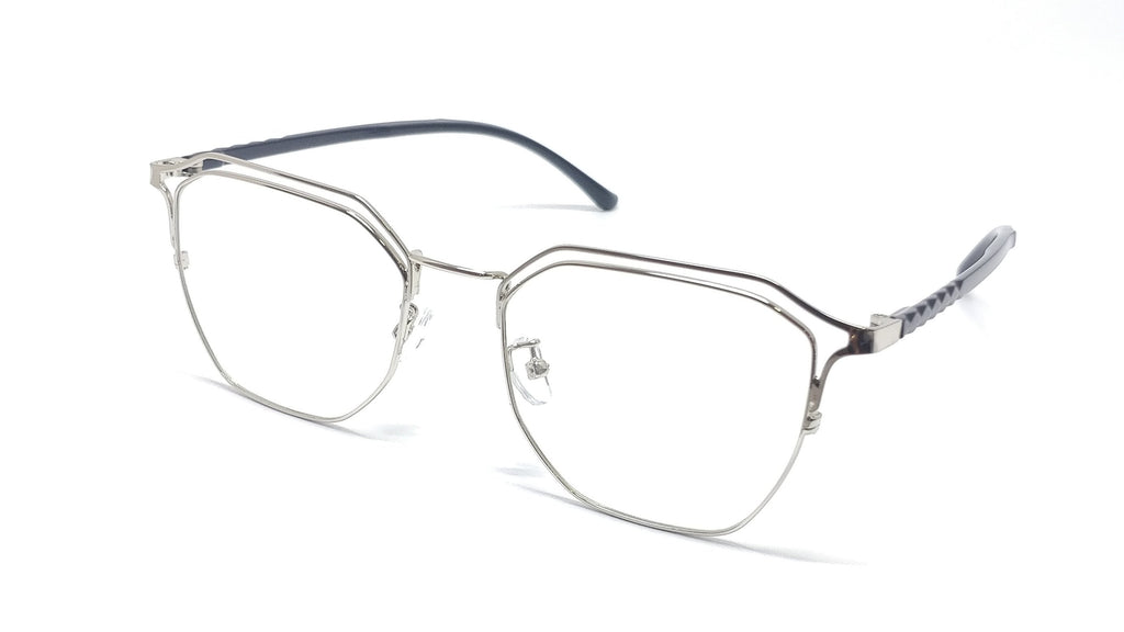 Brass Goat - Hexagon Metal Unisex Spectacle Frame - 9363 SILVER