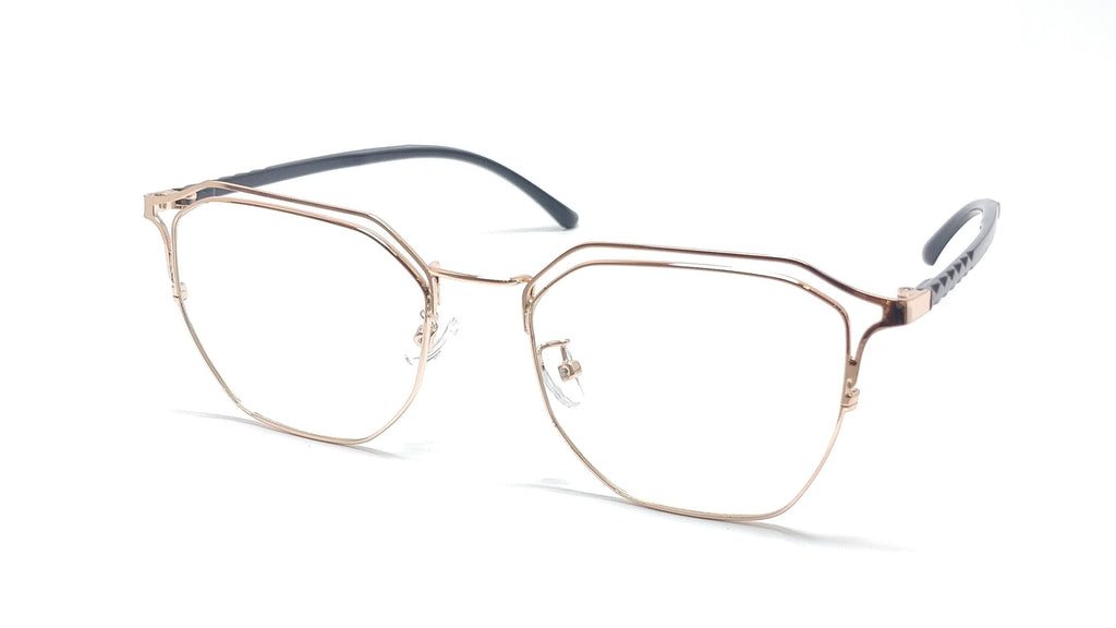 Brass Goat - Hexagon Metal Unisex Spectacle Frame - 9363 GOLD