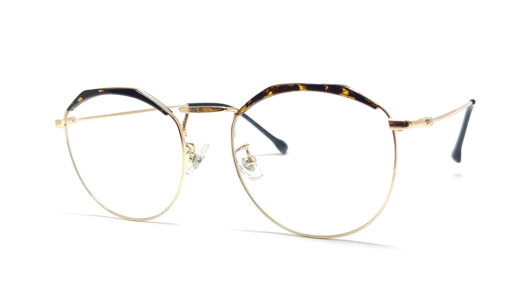 Brass Goat - Hexagon-Round Metal Spectacle Frame - 9356 GOLD