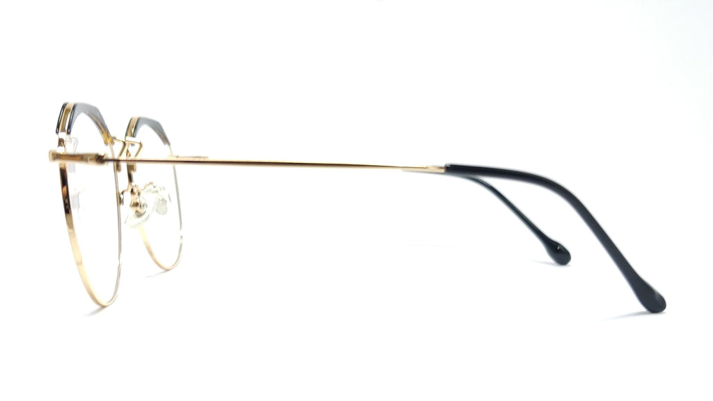 Brass Goat - Hexagon-Round Metal Spectacle Frame - 9356 GOLD