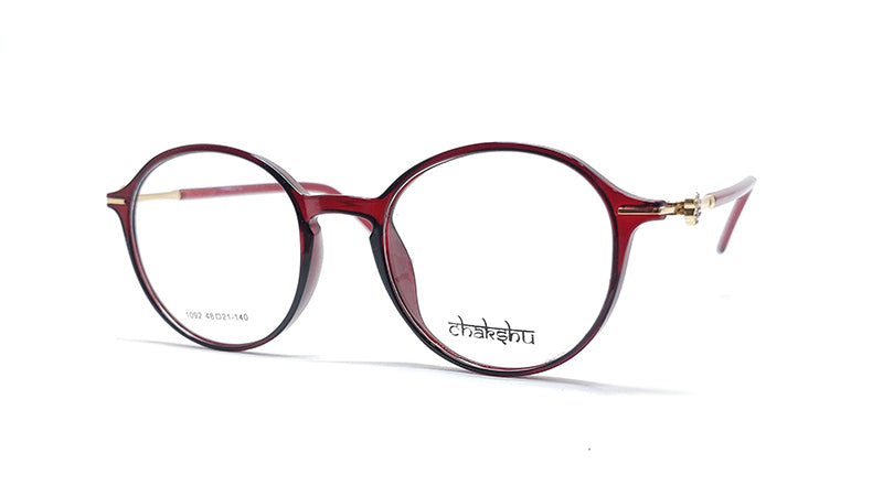 Chakshu 1092 - Crystal Studded Cat Eye Tr90 Glasses Frame Eagle Vision X