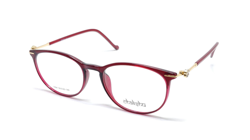 Chakshu 1094 - Crystal Studded Cat Eye Tr90 Glasses Frame Eagle Vision X