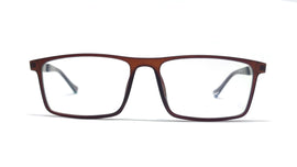 Eagle Vision X Classic Medium Square TR90 + Metal Handle Light Weight Spectacle Frame Brown