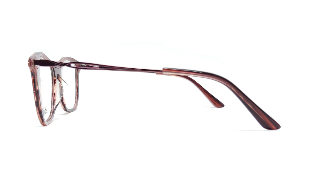 Chakshu 20058 Eagle Vision X Big Round Acetate + Metal Handle Light Weight Spectacle Frame  Red