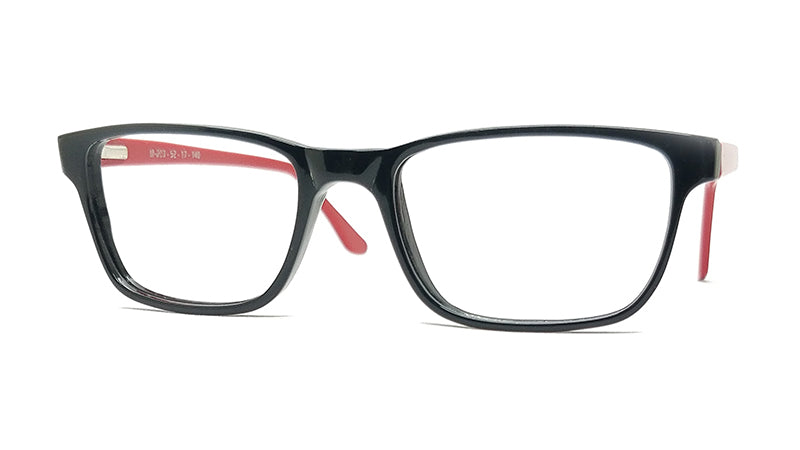BLACK WITH RED