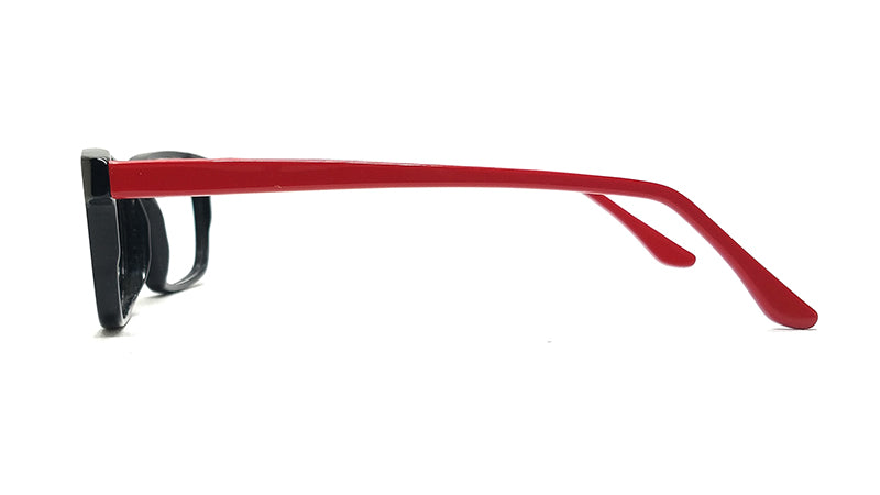 BLACK WITH RED