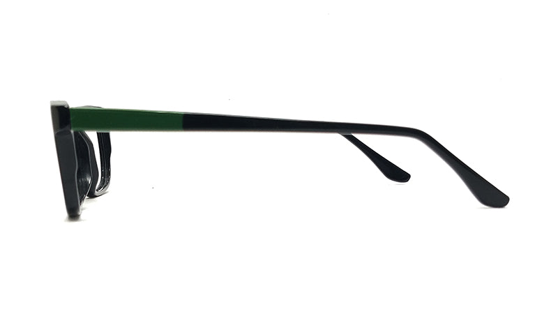 BLACK WITH GREEN