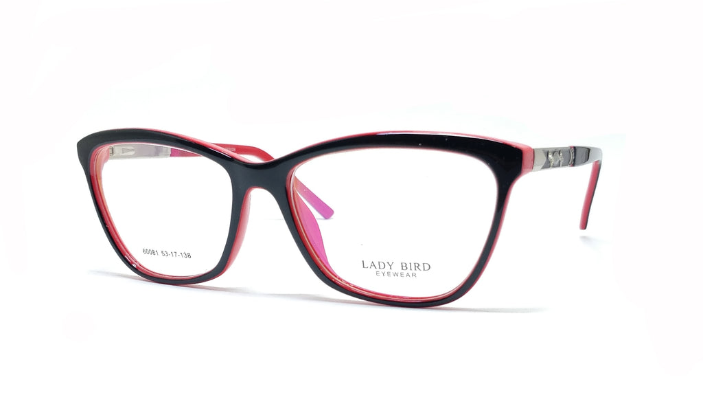 Cat Eye Double Color LB 60085 Girls Tr90 affordable Eye Frame Bright BLACK AND RED