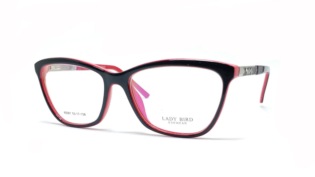 Cat Eye Double Color LB 60085 Girls Tr90 affordable Eye Frame Bright BLACK AND RED