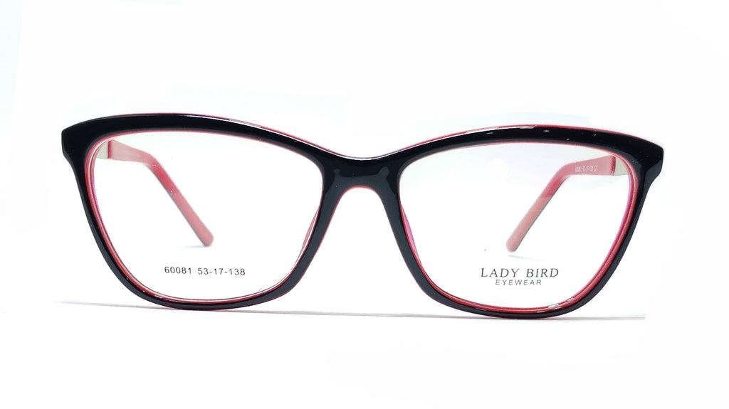 Cat Eye Double Color LB 60085 Girls Tr90 affordable Eye Frame Bright BLACK AND RED