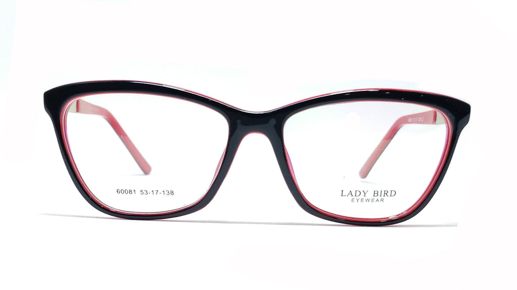 Cat Eye Double Color LB 60085 Girls Tr90 affordable Eye Frame Bright BLACK AND RED