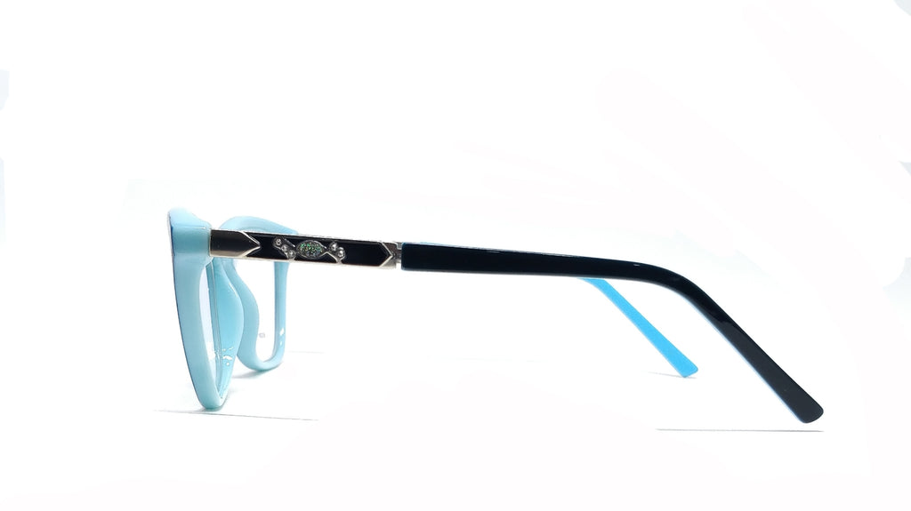 Eagle Vision X 60081 Ladies TR90 + Acetate New 2021 Cat Eye Frame - Light Blue + Dark Blue