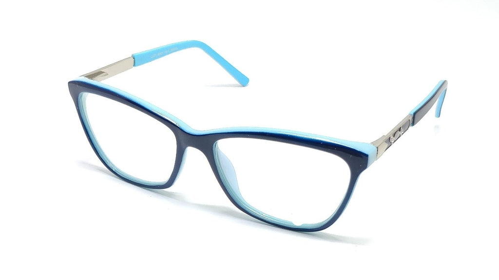 Eagle Vision X 60081 Ladies TR90 + Acetate New 2021 Cat Eye Frame - Light Blue + Dark Blue
