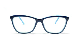 Eagle Vision X 60081 Ladies TR90 + Acetate New 2021 Cat Eye Frame - Light Blue + Dark Blue