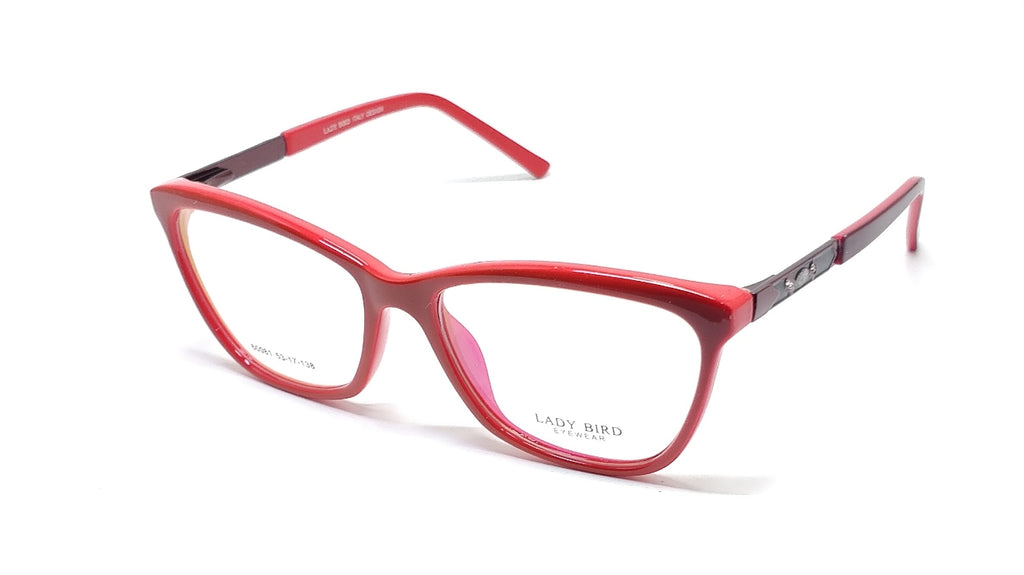 Cat Eye Double Color LB 60085 Girls affordable Eye Frame Bright Red & Pink
