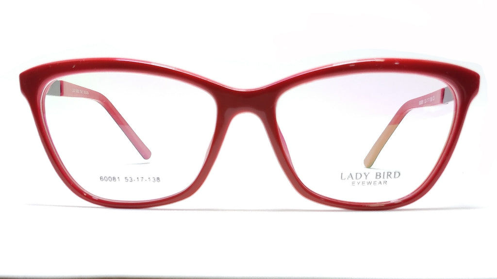 Cat Eye Double Color LB 60085 Girls Tr90 affordable Eye Frame Bright Red & Pink