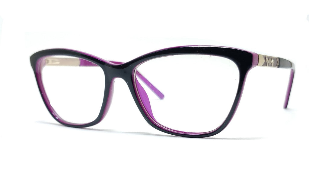 Cat Eye Double Color LB 60085 Girls affordable Eye Frame BLACK AND PURPLE