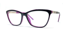 Load image into Gallery viewer, Cat Eye Double Color LB 60085 Girls affordable Eye Frame BLACK AND PURPLE
