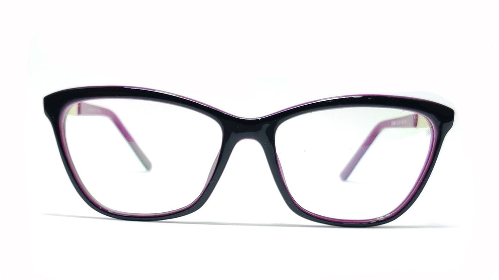 Cat Eye Double Color LB 60085 Girls affordable Eye Frame BLACK AND PURPLE