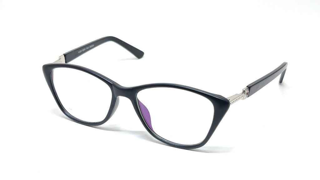 Eagle Vision X 60085 Ladies TR90 + Acetate New 2021 Light Weight Cat Eye Frame Matt Black