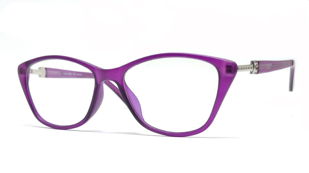 Eagle Vision X 60085 Ladies TR90 + Acetate New 2021 Light Weight Cat Eye Frame Matt Purple