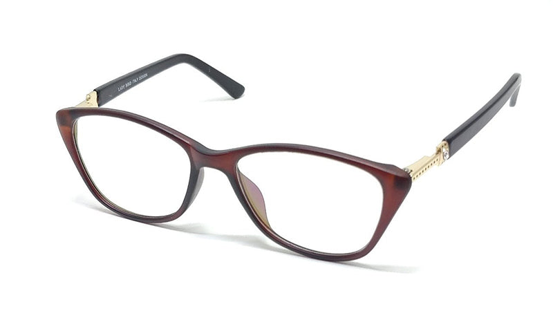 Eagle Vision X 60085 Ladies TR90 + Acetate New 2021 Light Weight Cat Eye Frame Matt Purple