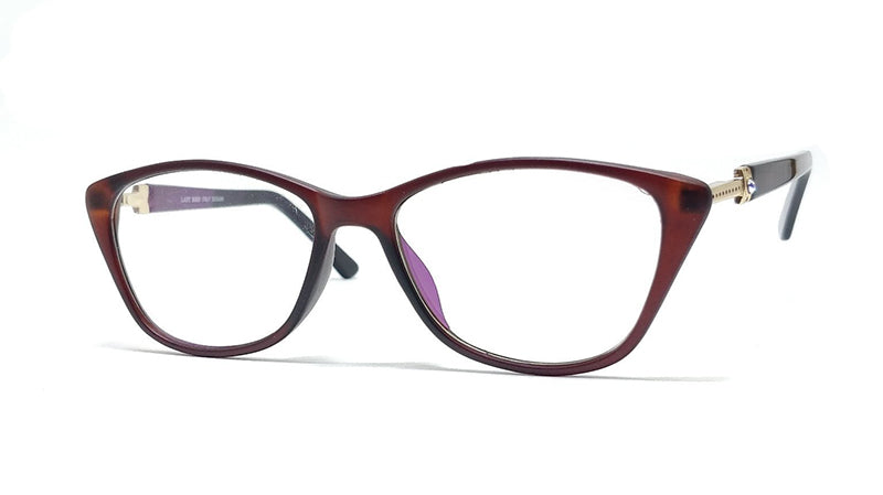 Eagle Vision X 60085 Ladies TR90 + Acetate New 2021 Light Weight Cat Eye Frame Matt Purple