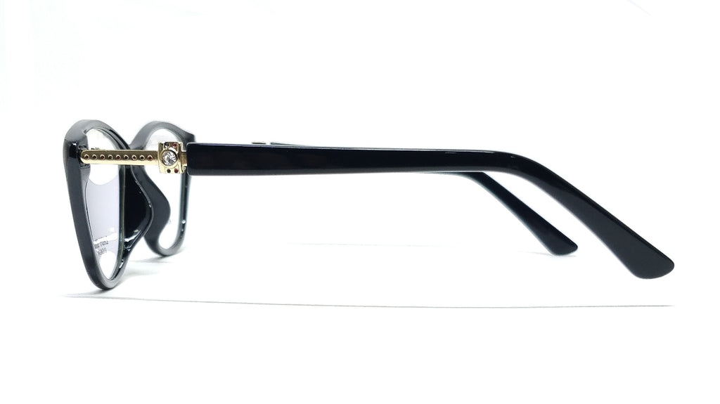Eagle Vision X 60085 Ladies TR90 + Acetate New 2021 Light Weight Cat Eye Frame Shiny Black