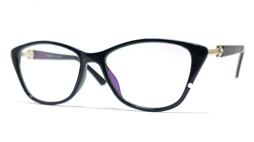 Eagle Vision X 60085 Ladies TR90 + Acetate New 2021 Light Weight Cat Eye Frame Shiny Black